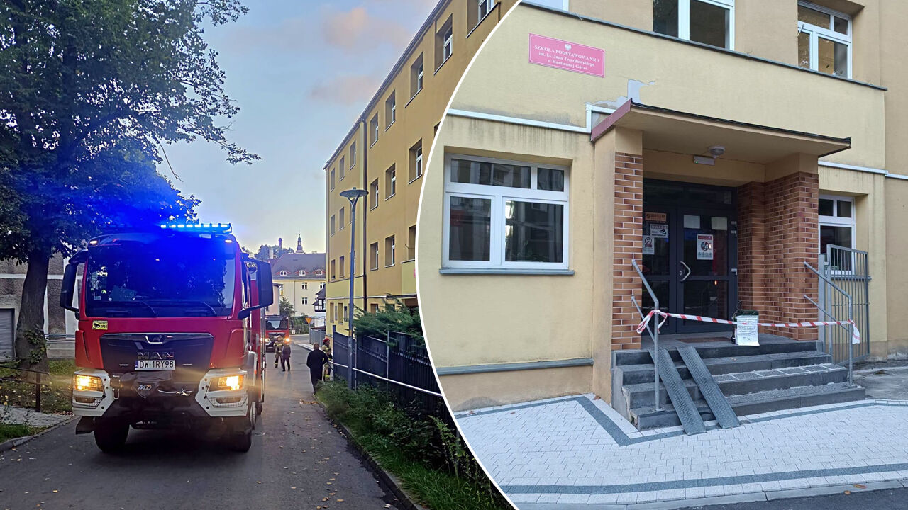 Kanister z przewodami ustawiono na schodach Szkoły Podstawowej nr 1 w Kamiennej G&oacute;rze. Na przedmiocie znajdowały się groźby wobec rządzących. Na miejsce skierowano służby, w tym Grupę...
